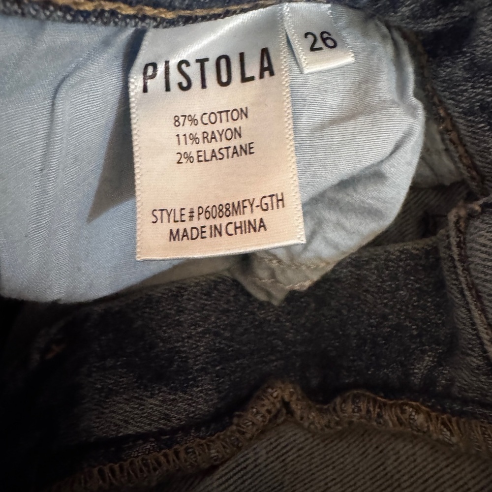 Pistola Lennon high rise cropped boot in wash code Glitch - EUC - Picture 5 of 7